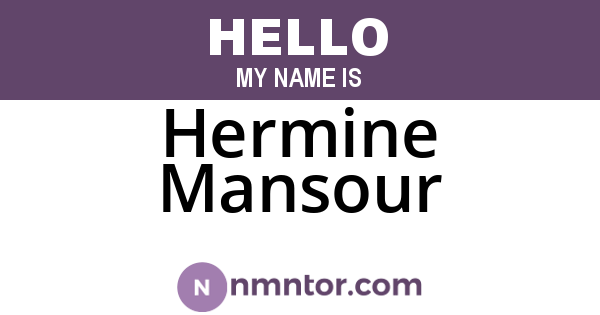 Hermine Mansour