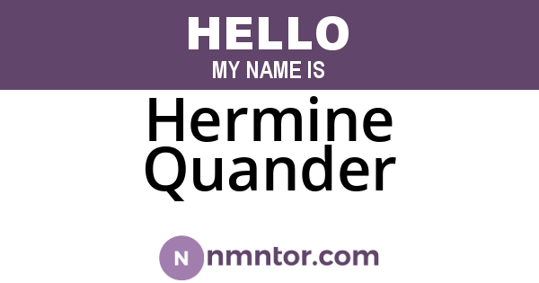 Hermine Quander
