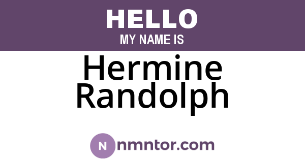 Hermine Randolph