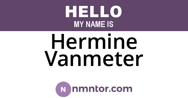 Hermine Vanmeter
