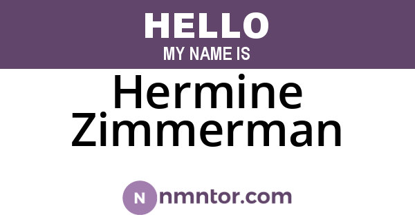 Hermine Zimmerman