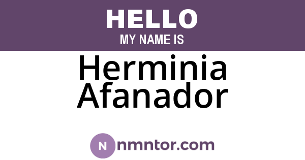 Herminia Afanador