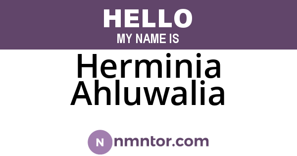 Herminia Ahluwalia