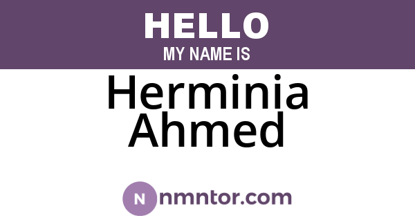 Herminia Ahmed