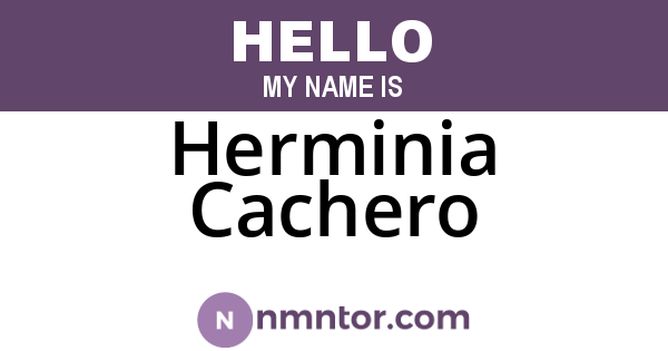 Herminia Cachero