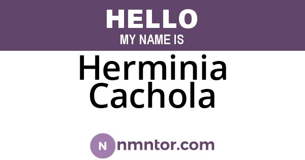 Herminia Cachola