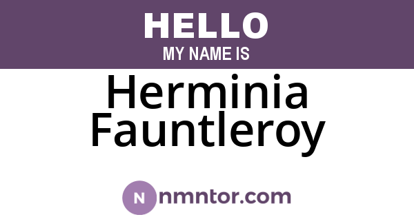 Herminia Fauntleroy