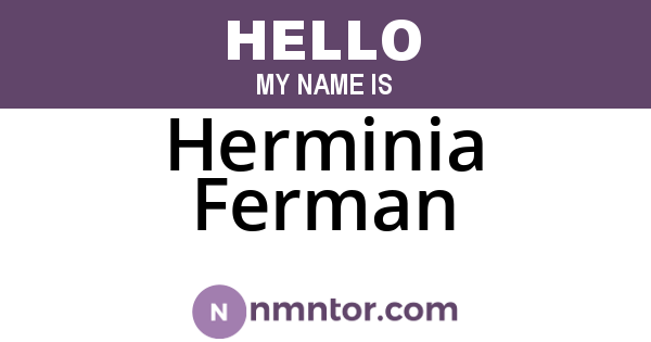 Herminia Ferman