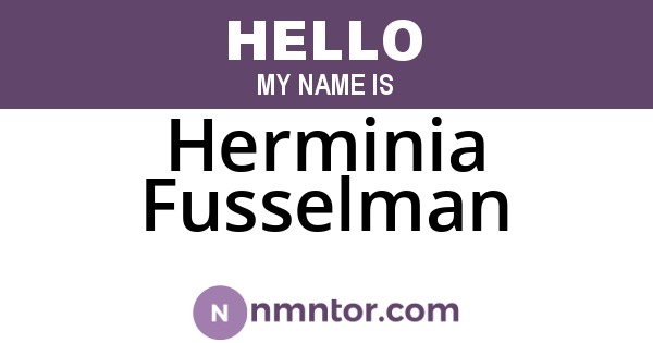 Herminia Fusselman