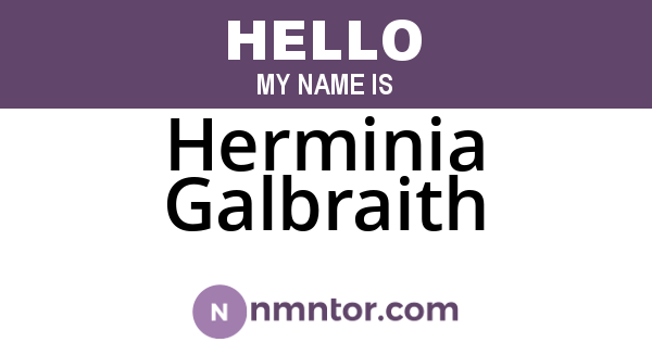 Herminia Galbraith