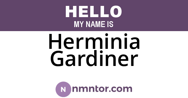 Herminia Gardiner