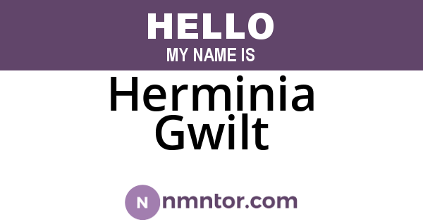 Herminia Gwilt