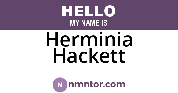 Herminia Hackett
