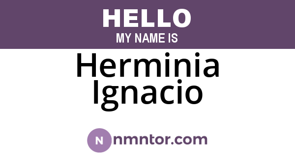 Herminia Ignacio