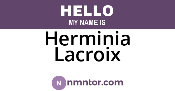 Herminia Lacroix