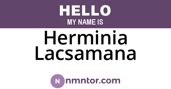 Herminia Lacsamana