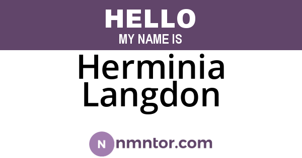Herminia Langdon