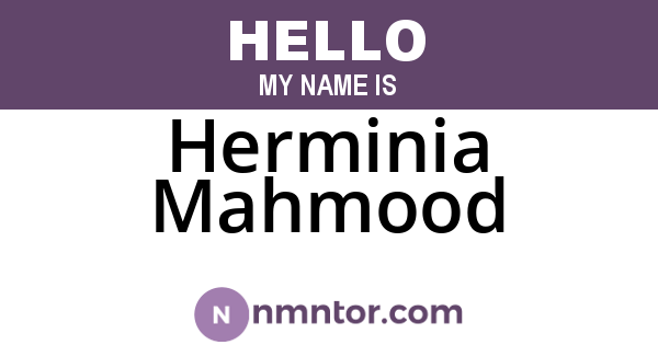 Herminia Mahmood