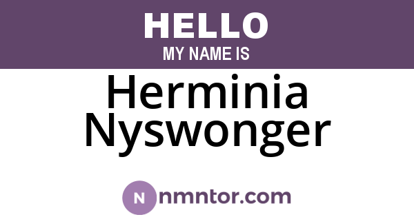 Herminia Nyswonger