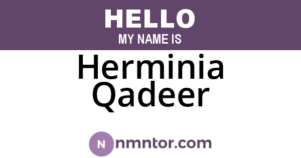 Herminia Qadeer