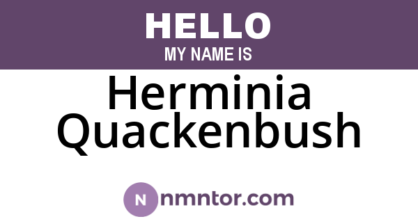 Herminia Quackenbush
