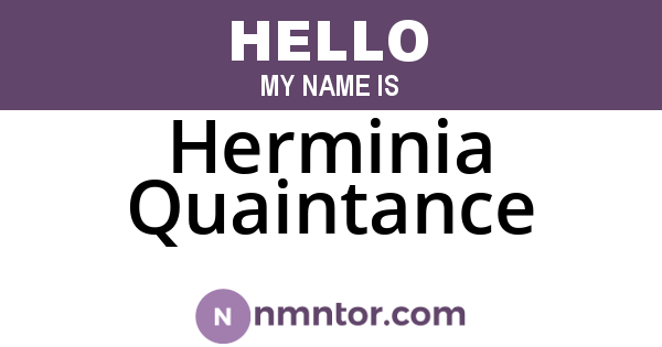Herminia Quaintance
