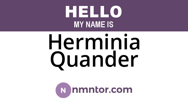 Herminia Quander