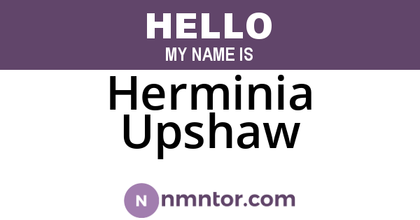 Herminia Upshaw
