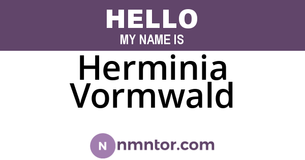 Herminia Vormwald