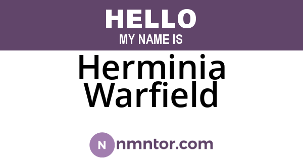 Herminia Warfield