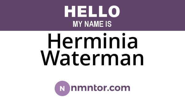 Herminia Waterman