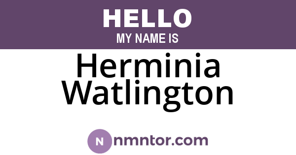 Herminia Watlington