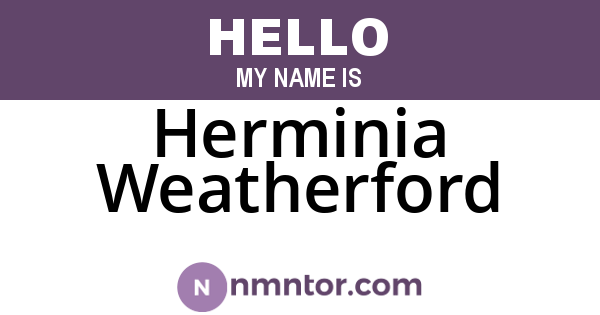 Herminia Weatherford