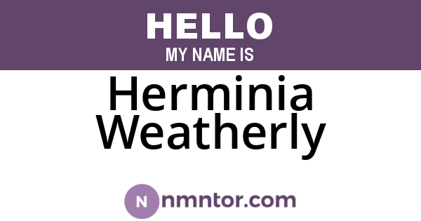 Herminia Weatherly