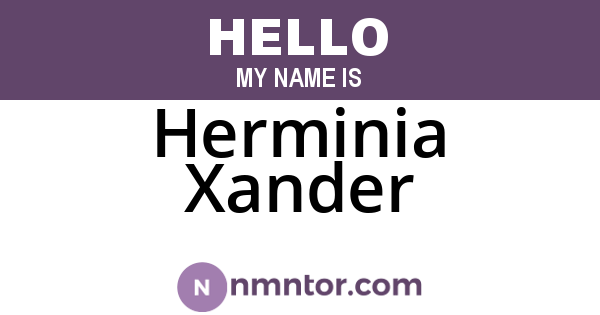 Herminia Xander