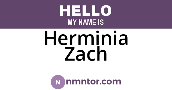 Herminia Zach