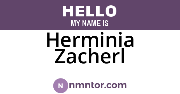 Herminia Zacherl