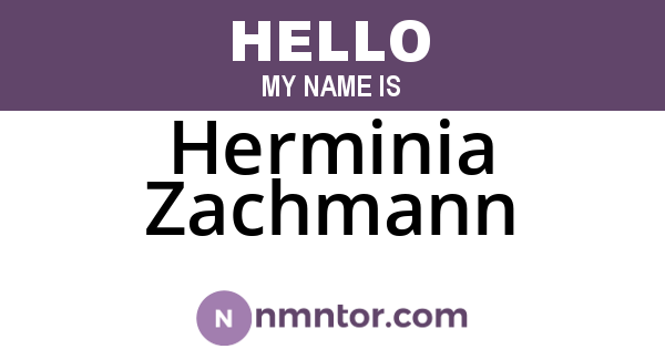 Herminia Zachmann
