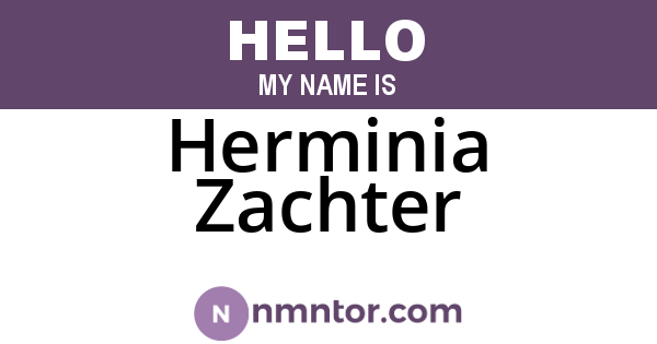 Herminia Zachter