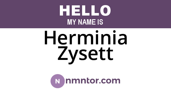 Herminia Zysett