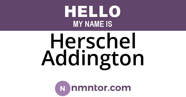 Herschel Addington