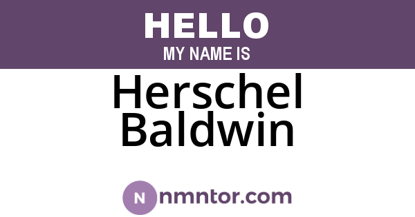 Herschel Baldwin
