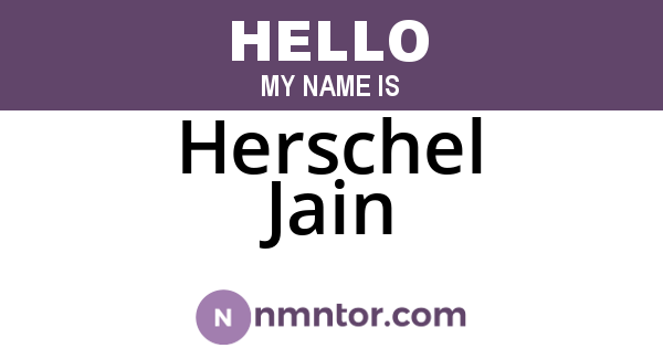 Herschel Jain