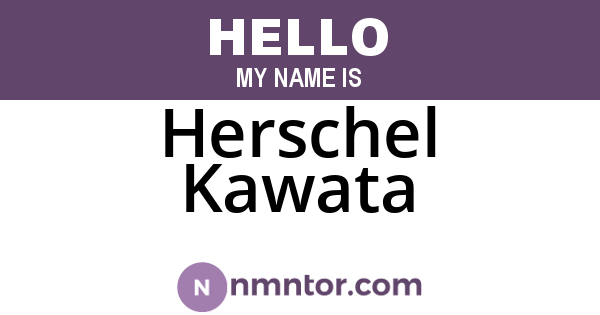 Herschel Kawata