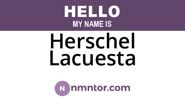 Herschel Lacuesta