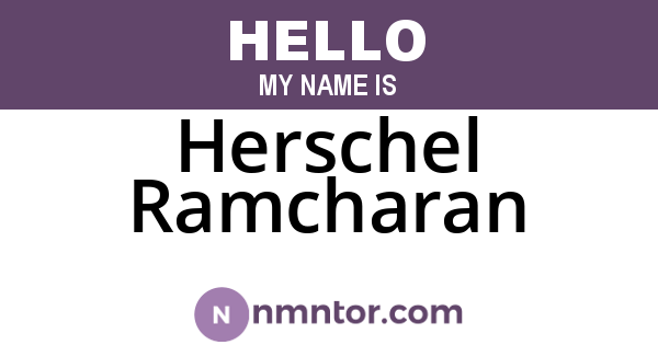 Herschel Ramcharan