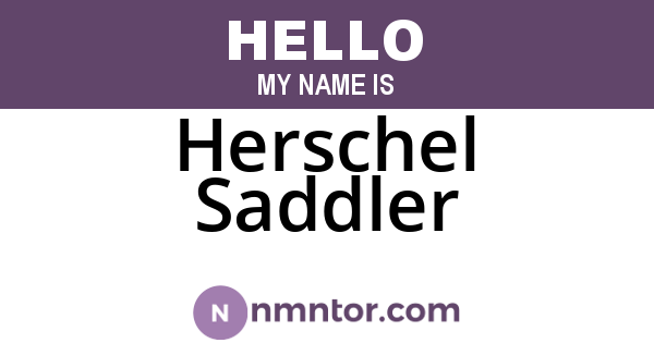 Herschel Saddler