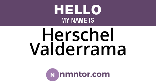 Herschel Valderrama