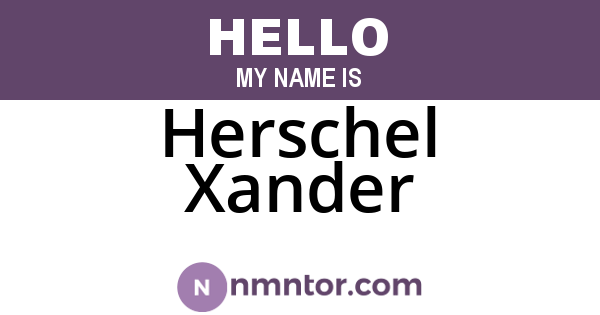 Herschel Xander