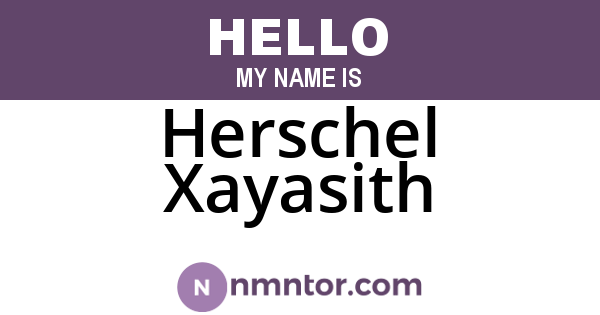Herschel Xayasith